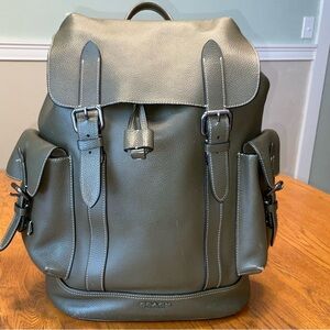 Coach Dark Green Leather PENNIE Backpack